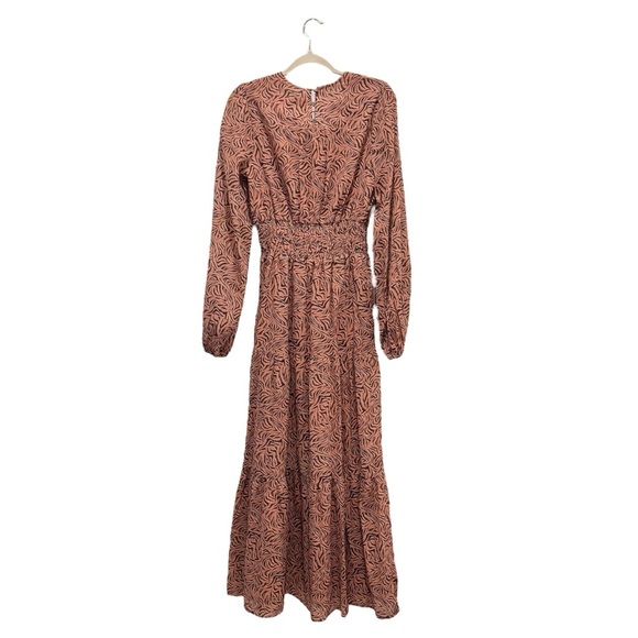 NWT Anthropologie Charlie Holiday Whitney Maxi Dress Cotton Animal Print Brown M - Picture 9 of 16